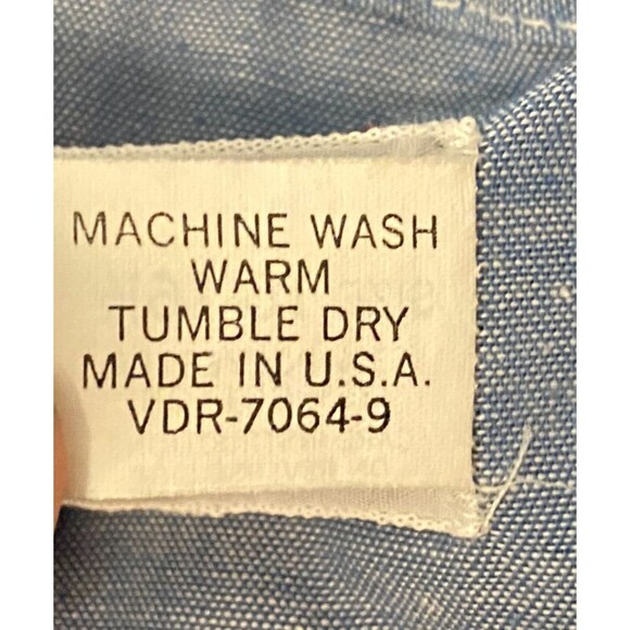Vtg BIG MAC Shirt Mens L Blue Chambray Embroidered Native Petroglyphs USA Made - Picture 8 of 9